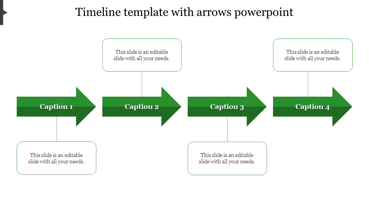 Free - Best Timeline Template With Arrows PowerPoint Presentation